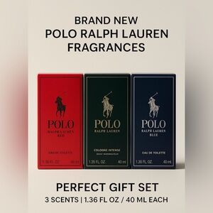Polo Ralph Lauren - Red, Green, Blue 40 ml each authentic new sealed